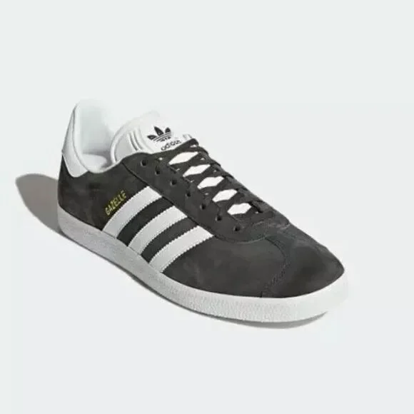 New Adidas Originals Grey & White Gazelle Shoes (BB5480) Mens 7 US 40 EUR 8 WMNS - Picture 3 of 7